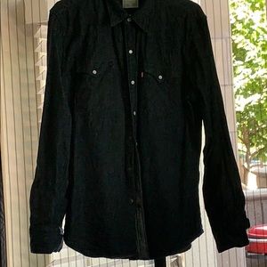 Black Denim Levis Shirt